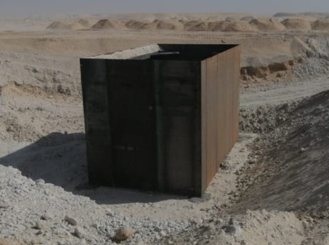 Completed civil works at a wellsite