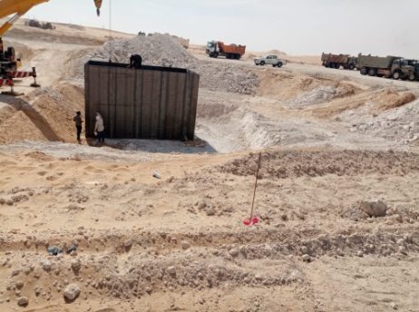 Gas cellar set into an excavated wellsite